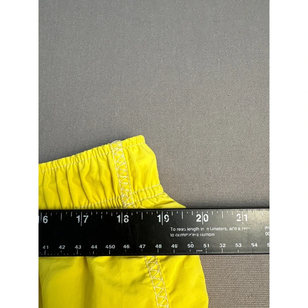 Nautica Mens Yellow Graphic Logo Swim Trunks Mesh Lined Shorts Size XXL